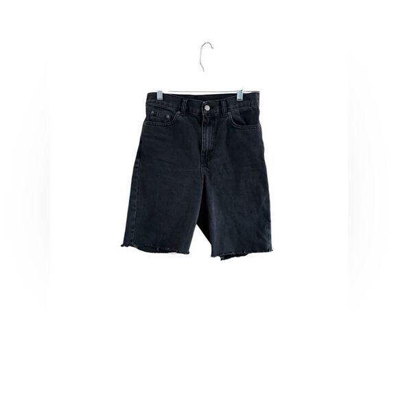 Dr Denim Black Highway Stitch Wide Leg Shorts - Picture 11 of 12